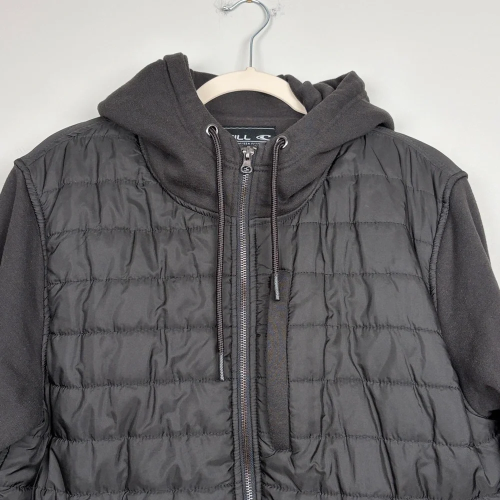 O’Neill Men’s Quilted Hooded Hybrid Jacket‎ Black SZ L